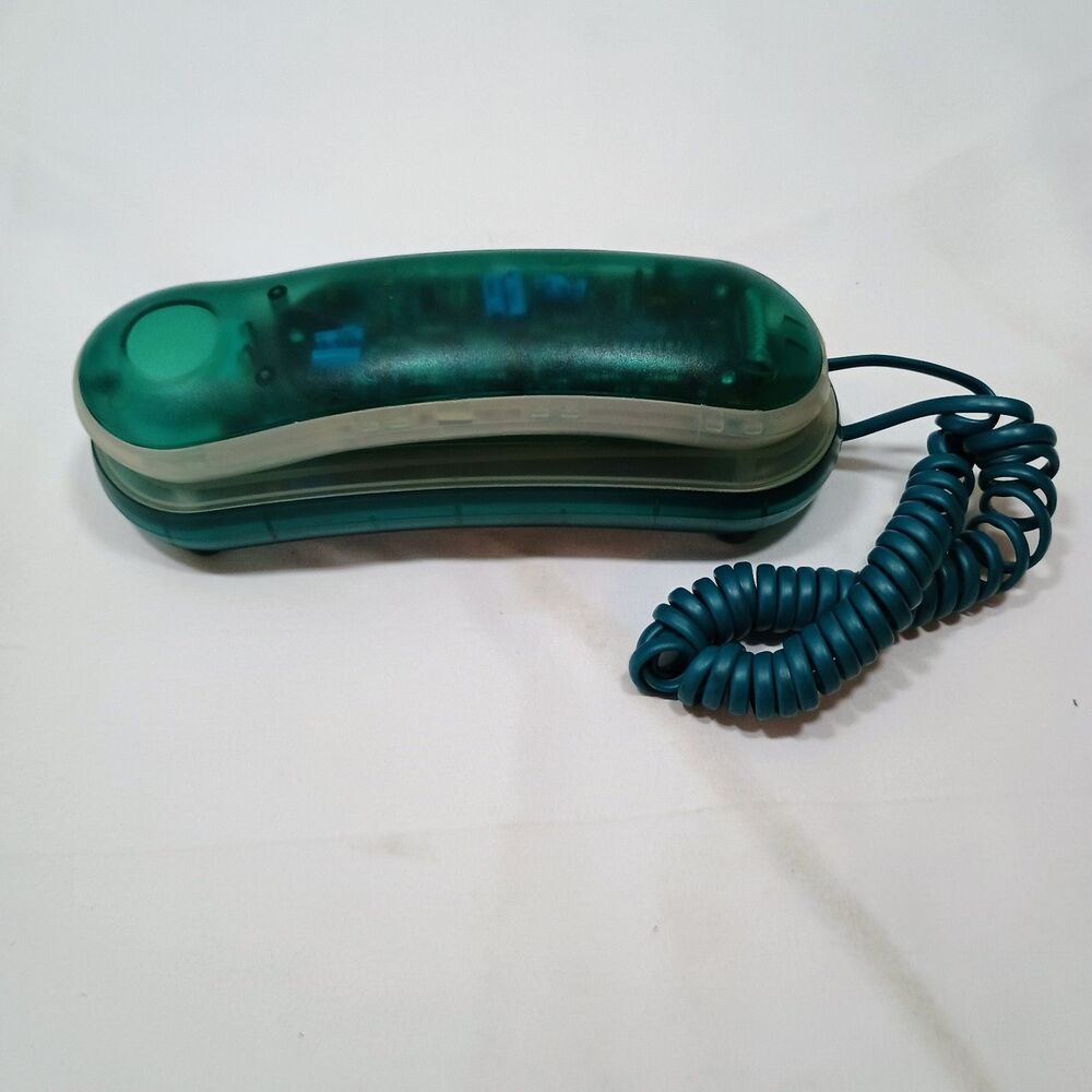Radioshack ET-898 Green Clear See Thru Phone Vintage Tested